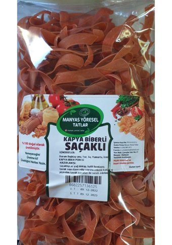 Manyas Yöresel Tatlar Kapya Biberli Saçaklı Makarna 400 gr