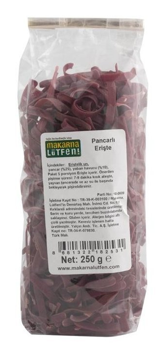 Makarna Lütfen! Kırmızı Pancarlı Bebek Erişte 250 gr