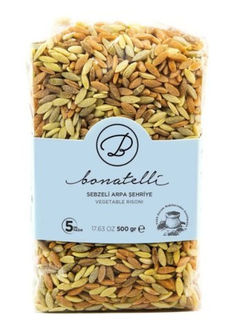 Bonatelli Vegan Sebzeli Arpa Şehriye 500 gr
