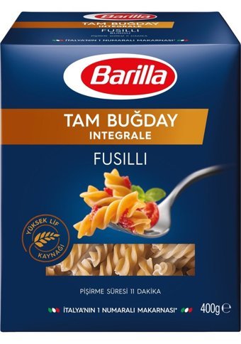 Barilla İntegrale Tam Buğday Unlu Fusilli Burgu Makarna 400 gr