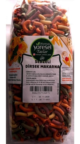 Manyas Yöresel Tatlar Karışık Sebzeli Dirsek Makarna 500 gr