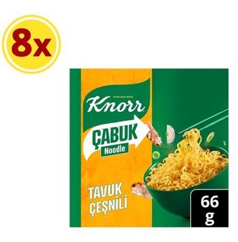 Knorr Çabuk Bardak Tavuk Çeşnili Noodle 8x66 gr