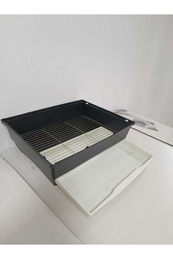 Alican Kafes Çatılı Ayaklı Dikdörtgen Krom Muhabbet Kuşu Kafesi Siyah - Sarı
