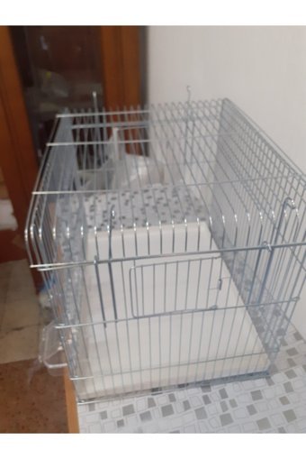 Soha Ticaret Dikdörtgen Metal Muhabbet Kuşu Kafesi Beyaz