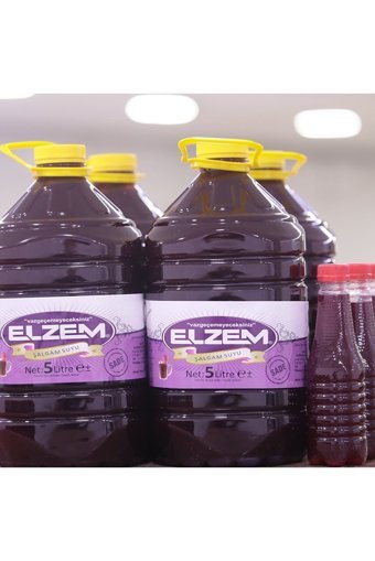 Elzem Organik Şekersiz Acısız Şalgam 4x5 lt