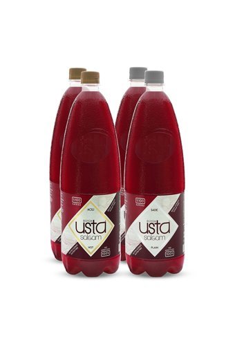 Büyük Usta Organik Şekersiz Glutensiz Acılı-Acısız Şalgam 4x2 lt