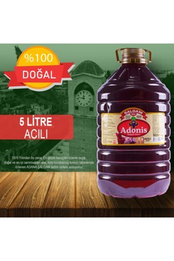 Adonis Organik Şekersiz Acılı Şalgam 2x5 lt