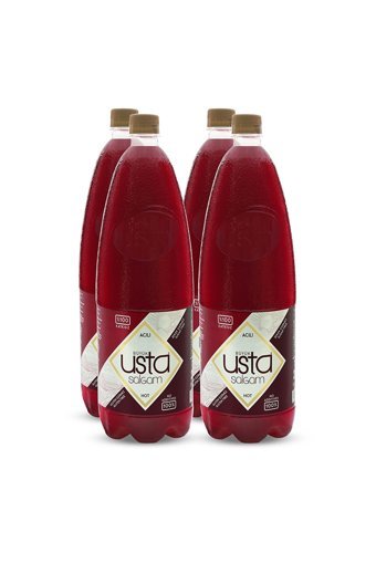 Büyük Usta Organik Şekersiz Glutensiz Acılı Şalgam 4x2 lt