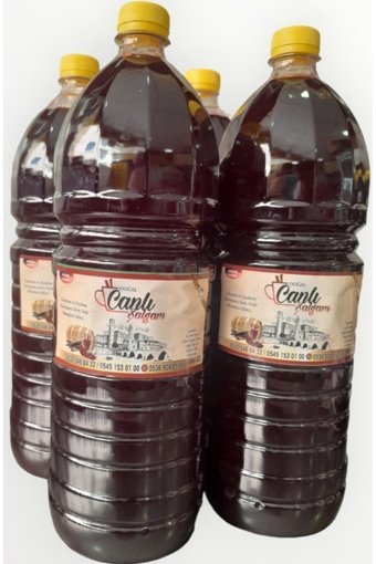 Canlı Şekerleme Organik Şekersiz Acısız Şalgam 4x2 lt