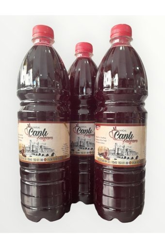Canlı Şekerleme Organik Şekersiz Acılı Şalgam 6x1 lt
