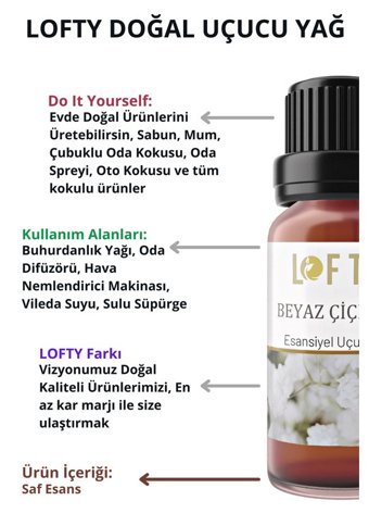 Lofty Beyaz Çiçek Oda Kokusu 10 ml