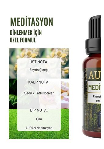 Auran Çim - Sedir Ağacı - Zeytin Çiçeği Oda Kokusu 10 ml