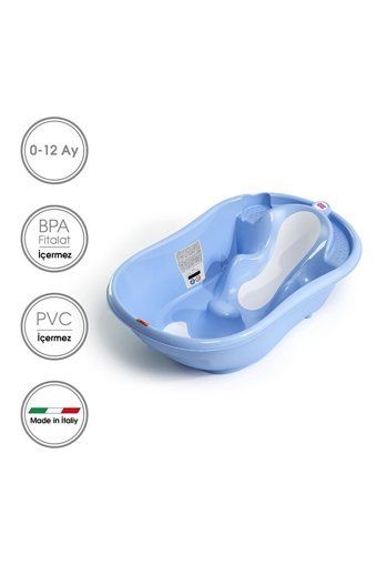 Ok Baby Evol Ayaklı Mavi Katlanır Bebek Küveti Seti
