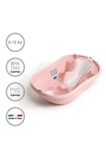 Ok Baby Onda Evol Ayaklı Pembe Katlanır Bebek Küveti Seti