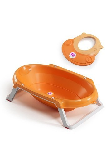 Ok Baby Onda Ayaklı Turuncu Katlanır Bebek Küveti Seti
