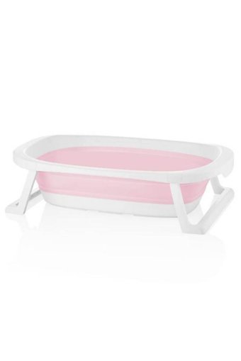 Babyjem Ayaklı Pembe Katlanır Bebek Küveti