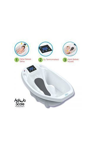 Aqua Scale Oturaklı Ayaklı Beyaz Katlanır Bebek Küveti