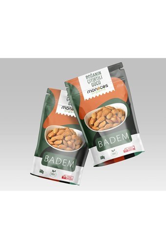 Monoces Organıc Organik Tane Çiğ Badem İçi 500 gr