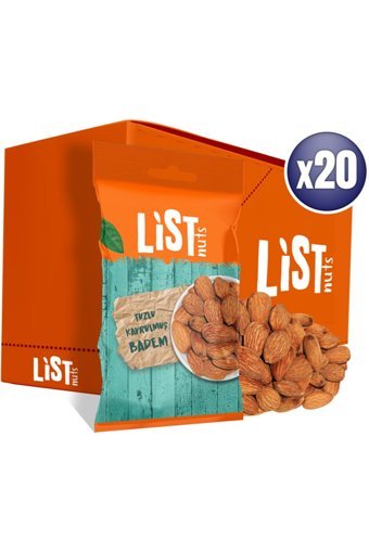 List Nuts Tane Kavrulmuş Badem İçi 20x40 gr