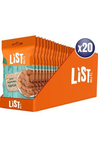 List Nuts Tane Kavrulmuş Badem İçi 20x40 gr