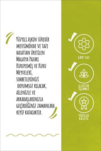 Malatya Pazarı Organik Tane Kavrulmuş Badem İçi 180 gr