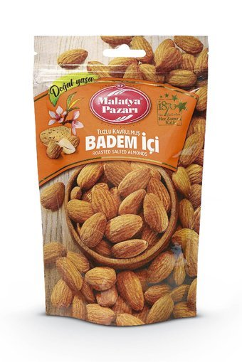 Malatya Pazarı Organik Tane Kavrulmuş Badem İçi 180 gr