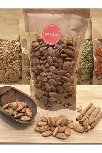 Thiny Food Organik Tane Çiğ Badem İçi 400 gr