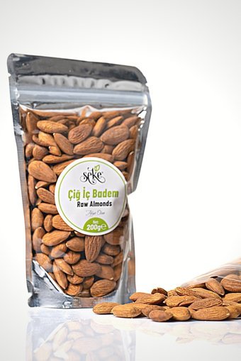 Seke Organik Tane Çiğ Badem İçi 200 gr