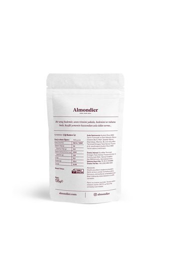 Almondier Organik Tane Çiğ Badem İçi 10x135 gr