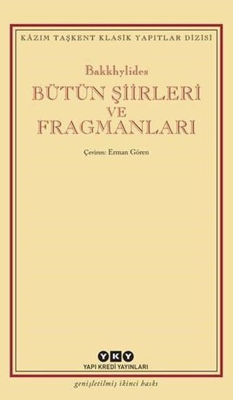 Bakkhylides Bütün Şiirleri ve Fragmanları Bakkhylides Yapı Kredi Yayınları