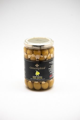 Omorphia Çekirdeksiz Salamura Bademli Yeşil Zeytin Kavanoz 920 gr