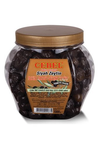 Cebel Siyah Zeytin Pet Kavanoz 1 kg