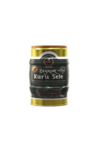 Zeykur Kuru Sele Tuzsuz Siyah Zeytin Teneke 900 gr