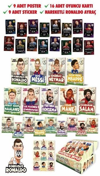 Efsane Futbolcular Seti - 9 Kitap Takım - Kutulu Diego Roberto Dokuz Yayınları