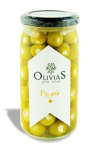 Olivias Çekirdeksiz Salamura Peynirli Yeşil Zeytin Kavanoz 370 gr
