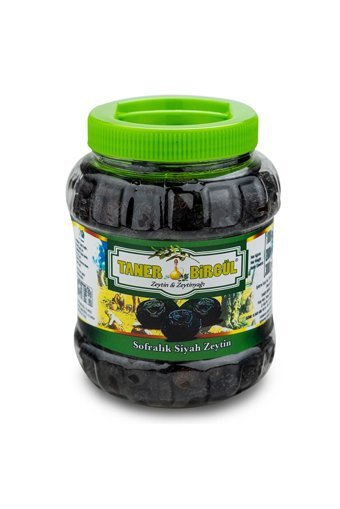 Taner Birgül Salamura Az Tuzlu Siyah Zeytin Pet Kavanoz 1 kg