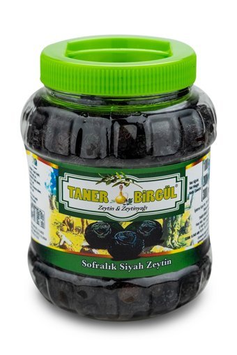 Taner Birgül Salamura Az Tuzlu Siyah Zeytin Pet Kavanoz 1 kg