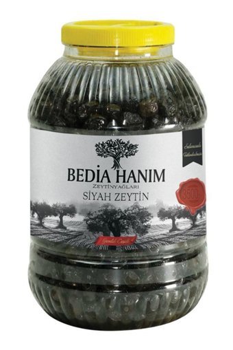Bedia Hanım Zeytinyağları Gemlik Salamura Siyah Zeytin Bidon 3.5 kg