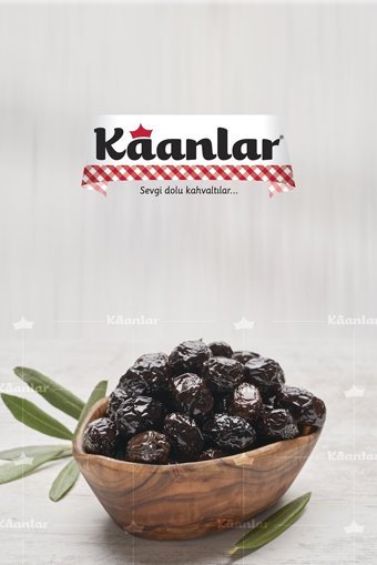 Kaanlar Kuru Sele Siyah Zeytin Kavanoz 600 gr