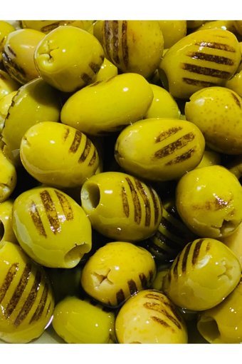 Hatay Karaca Yöresel Çekirdeksiz Salamura Izgara Yeşil Zeytin 1 kg