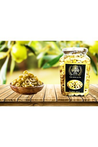 Hh Nacar Bigger Çekirdeksiz Salamura Dilimli Yeşil Zeytin Kavanoz 5.5 kg