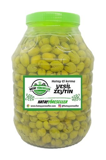 Hatay Yöreseller Kırma Yeşil Zeytin Pet Kavanoz 5 kg