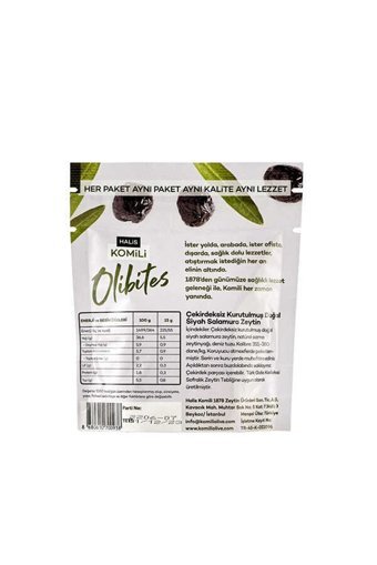 Komili Çekirdeksiz Siyah Zeytin Paket 225 gr