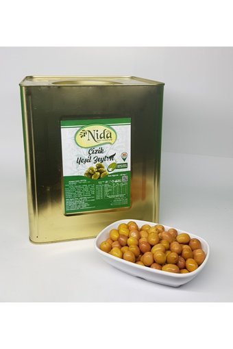 Nida Salamura Çizik Yeşil Zeytin Teneke 10 kg