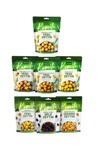 Komili Çekirdeksiz Siyah-Yeşil Zeytin Paket 1.19 kg