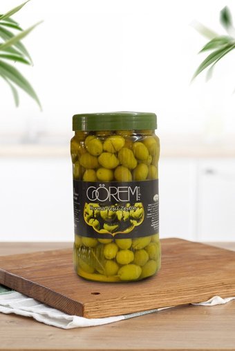 Görem Salamura Kırma Yeşil Zeytin Kavanoz 1 kg