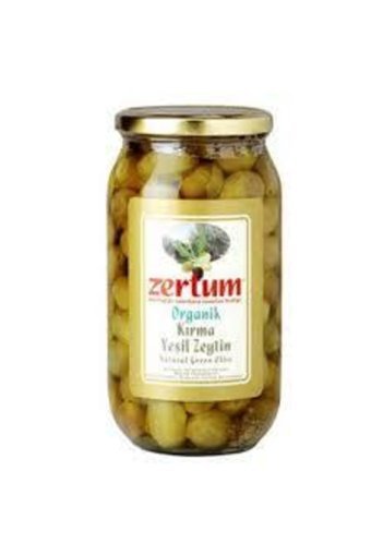Zertum Kırma Yeşil Zeytin Kavanoz 1 kg