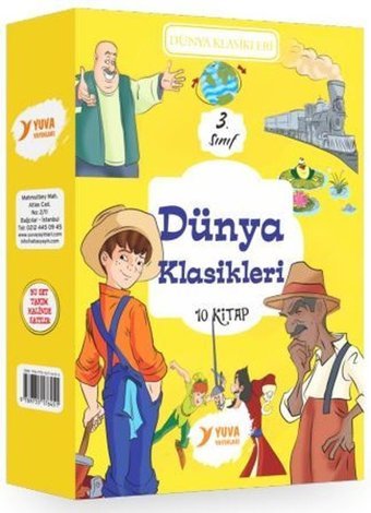 3. Sınıf Dünya Klasikleri Seti - 10 Kitap Takım Kolektif Yuva