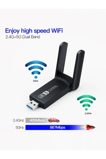 Dynego Kablosuz 2.4 GHz-5 GHz Dual Band Access Point 2 Antenli Menzil Genişletici