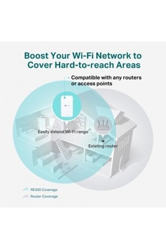 Tp-Link RE300 Kablosuz 2.4 GHz-5 GHz Wifi Dual Band 1 Antenli 867 Mbps Menzil Genişletici